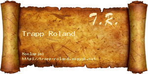 Trapp Roland névjegykártya